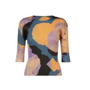 NWT Pleats Please Issey Miyake Meteorite Print  Top size 3
